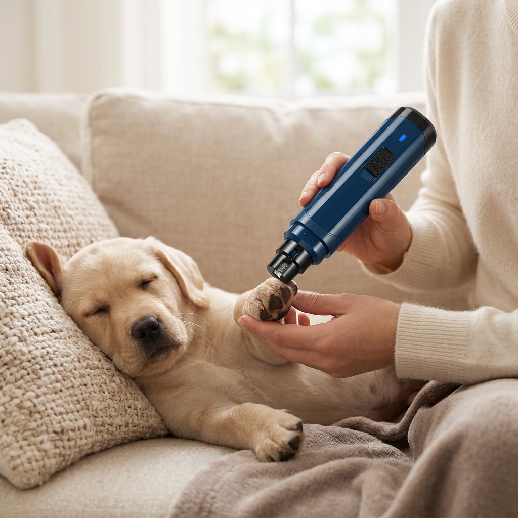 Quiet Pro Dog Nail Grinder – USB Rechargeable, 2-Speed, Cordless
